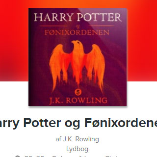 Harry Potter og Fønixordenen lydbog Harry Potter og Fønixordenen lydbog